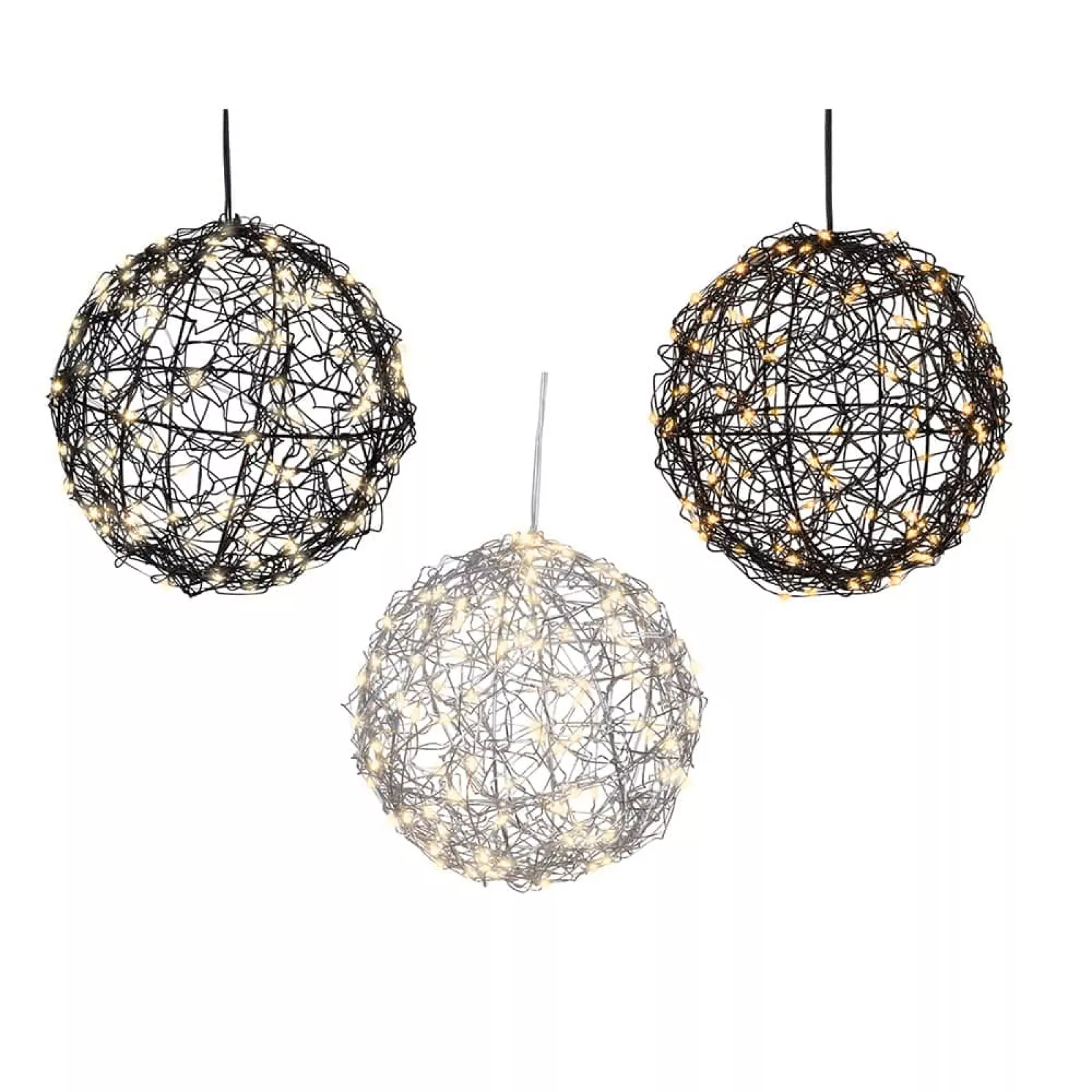 BOLA LED METAL COLORES SURTIDOS EXTERIOR 15CM